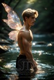 Brought to life through AI,Capturing the Pristine and Elusive Male Fairy.