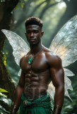 Brought to life through AI,Capturing the Pristine and Elusive Male Fairy.