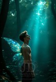 Brought to life through AI,Capturing the Pristine and Elusive Male Fairy.