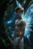 Brought to life through AI,Capturing the Pristine and Elusive Male Fairy.