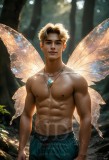 Brought to life through AI,Capturing the Pristine and Elusive Male Fairy.