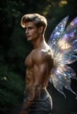 Brought to life through AI,Capturing the Pristine and Elusive Male Fairy.