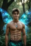 Brought to life through AI,Capturing the Pristine and Elusive Male Fairy.