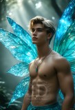 Brought to life through AI,Capturing the Pristine and Elusive Male Fairy.