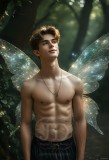 Brought to life through AI,Capturing the Pristine and Elusive Male Fairy.