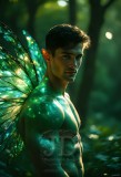 Brought to life through AI,Capturing the Pristine and Elusive Male Fairy.