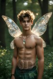 Brought to life through AI,Capturing the Pristine and Elusive Male Fairy.