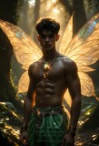 Brought to life through AI,Capturing the Pristine and Elusive Male Fairy.
