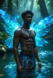 Brought to life through AI,Capturing the Pristine and Elusive Male Fairy.