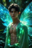 Brought to life through AI,Capturing the Pristine and Elusive Male Fairy.