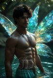 Brought to life through AI,Capturing the Pristine and Elusive Male Fairy.