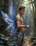 Brought to life through AI,Capturing the Pristine and Elusive Male Fairy.