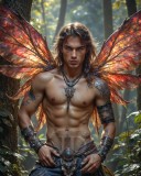 Brought to life through AI,Capturing the Pristine and Elusive Male Fairy.