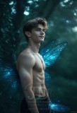 Brought to life through AI,Capturing the Pristine and Elusive Male Fairy.