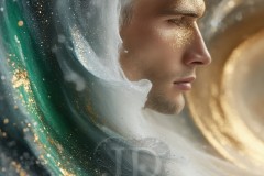 Abstract Male Art Ai Photos of Beautiful Men Enveloped by Vibrant Colors