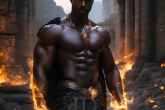Elemental Mages,handsome men,fantasy,and magic,brought to life through the magic of AI
