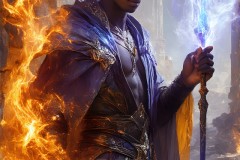 Elemental Mages,handsome men,fantasy,and magic,brought to life through the magic of AI