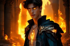Elemental Mages,handsome men,fantasy,and magic,brought to life through the magic of AI