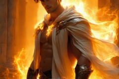 Elemental Mages,handsome men,fantasy,and magic,brought to life through the magic of AI