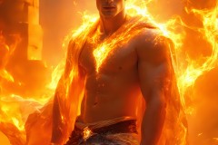 Elemental Mages,handsome men,fantasy,and magic,brought to life through the magic of AI