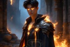 Elemental Mages,handsome men,fantasy,and magic,brought to life through the magic of AI