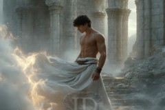 Elemental Mages,handsome men,fantasy,and magic,brought to life through the magic of AI