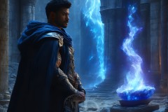 Elemental Mages,handsome men,fantasy,and magic,brought to life through the magic of AI
