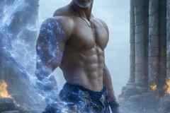 Elemental Mages,handsome men,fantasy,and magic,brought to life through the magic of AI