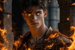 Elemental Mages,handsome men,fantasy,and magic,brought to life through the magic of AI