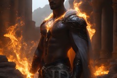 Elemental Mages,handsome men,fantasy,and magic,brought to life through the magic of AI