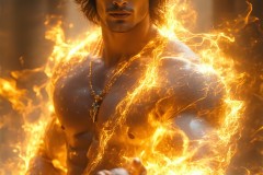 Elemental Mages,handsome men,fantasy,and magic,brought to life through the magic of AI