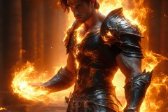 Elemental Mages,handsome men,fantasy,and magic,brought to life through the magic of AI
