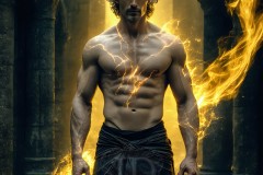 Elemental Mages,handsome men,fantasy,and magic,brought to life through the magic of AI