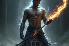 Elemental Mages,handsome men,fantasy,and magic,brought to life through the magic of AI