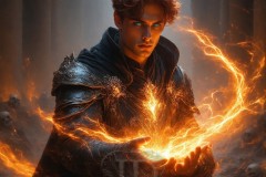 Elemental Mages,handsome men,fantasy,and magic,brought to life through the magic of AI