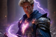 Elemental Mages,handsome men,fantasy,and magic,brought to life through the magic of AI