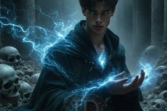 Elemental Mages,handsome men,fantasy,and magic,brought to life through the magic of AI