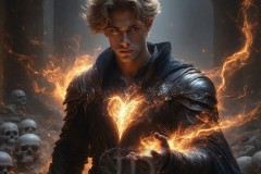Elemental Mages,handsome men,fantasy,and magic,brought to life through the magic of AI