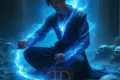 Elemental Mages,handsome men,fantasy,and magic,brought to life through the magic of AI