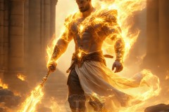 Elemental Mages,handsome men,fantasy,and magic,brought to life through the magic of AI