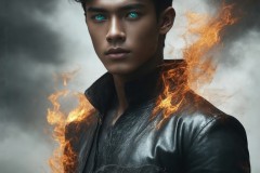 Elemental Mages,handsome men,fantasy,and magic,brought to life through the magic of AI