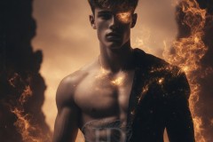 Elemental Mages,handsome men,fantasy,and magic,brought to life through the magic of AI