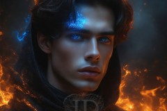 Elemental Mages,handsome men,fantasy,and magic,brought to life through the magic of AI