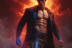 Elemental Mages,handsome men,fantasy,and magic,brought to life through the magic of AI