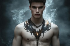 Elemental Mages,handsome men,fantasy,and magic,brought to life through the magic of AI
