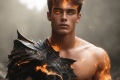 Elemental Mages,handsome men,fantasy,and magic,brought to life through the magic of AI