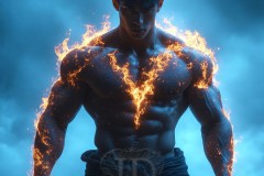 Elemental Mages,handsome men,fantasy,and magic,brought to life through the magic of AI