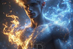 Elemental Mages,handsome men,fantasy,and magic,brought to life through the magic of AI