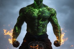 Elemental Mages,handsome men,fantasy,and magic,brought to life through the magic of AI