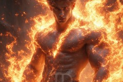 Elemental Mages,handsome men,fantasy,and magic,brought to life through the magic of AI